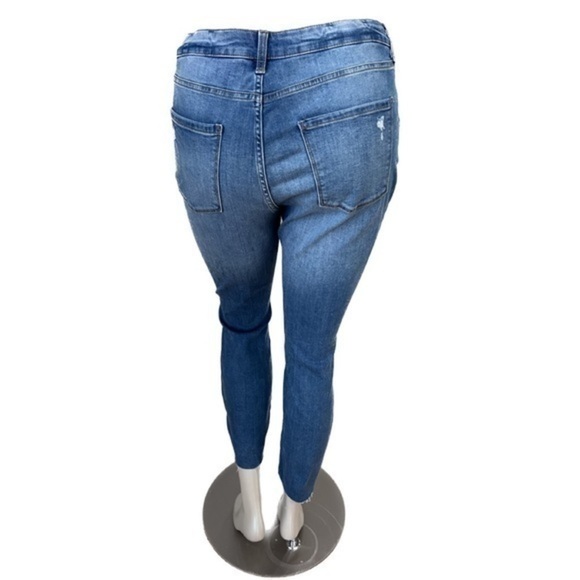 NWT Lauren Conrad Distressed Jeans Stretch Skinny 24W New - Picture 7 of 11